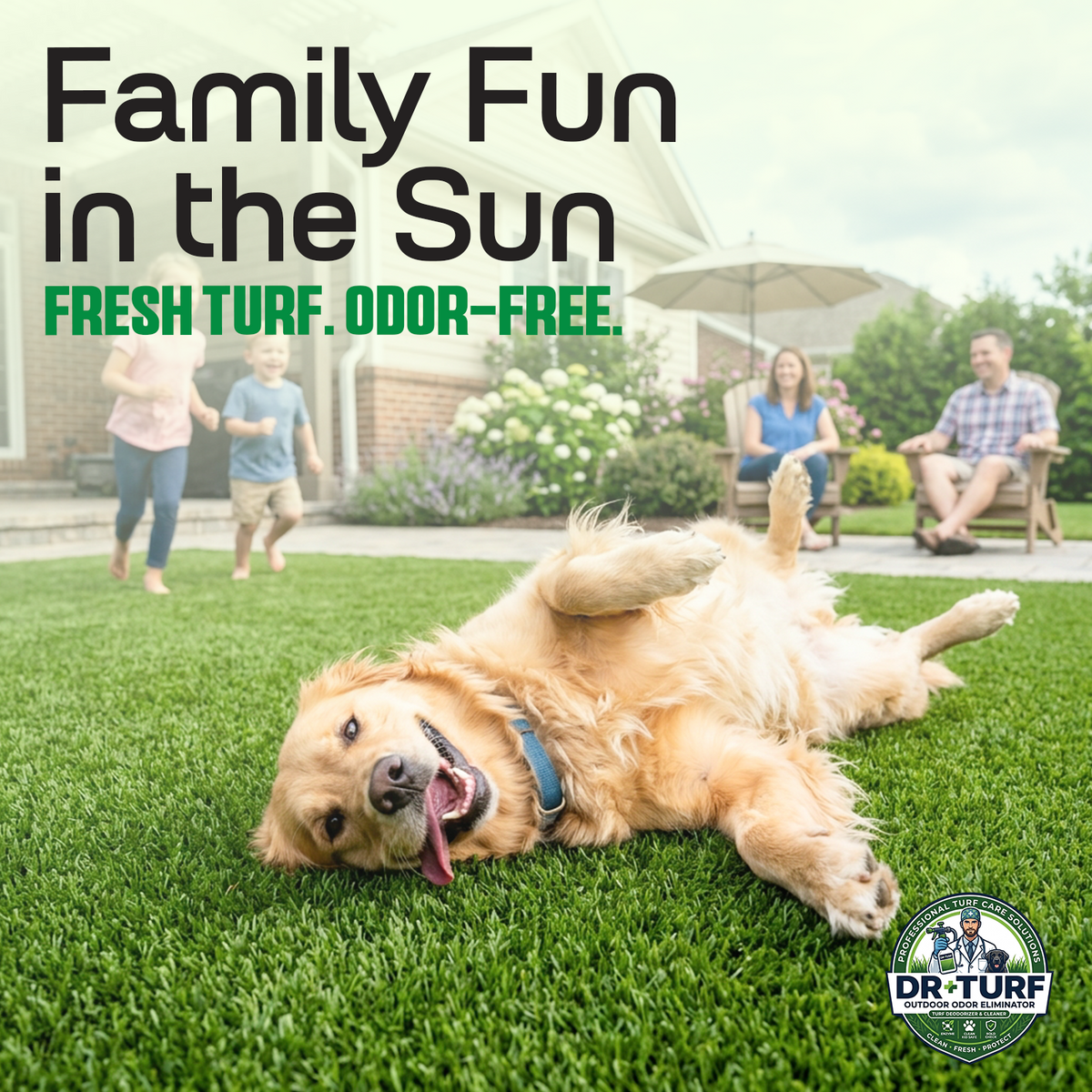 Dr. Turf Artificial Grass Cleaner & Pet Odor Eliminator | Bio-Enzyme | 32 oz