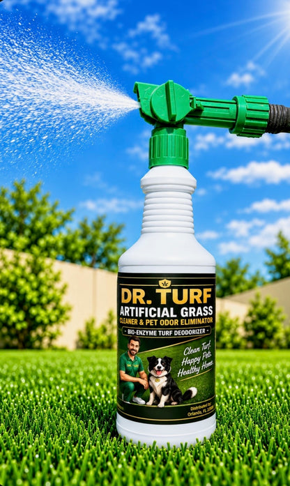 Dr. Turf Artificial Grass Cleaner & Pet Odor Eliminator | Bio-Enzyme | 32 oz