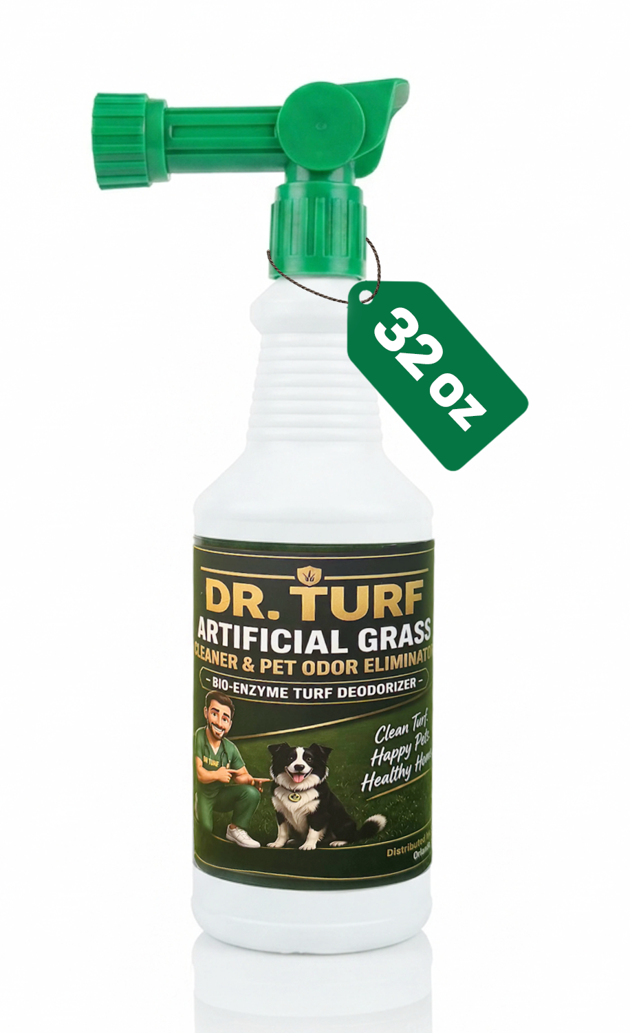 Dr. Turf Artificial Grass Cleaner & Pet Odor Eliminator | Bio-Enzyme | 32 oz